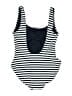 Solid & Striped Stripes Black One Piece Swimsuit Size XL - photo 2