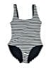Solid & Striped Stripes Black One Piece Swimsuit Size XL - photo 1