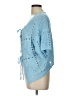 Umgee 100% Acrylic Blue Short Sleeve Blouse Size L - photo 5