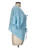 Umgee 100% Acrylic Blue Short Sleeve Blouse Size L - photo 4
