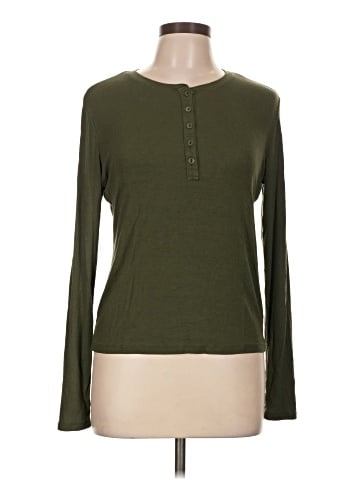 L'Agence Long Sleeve Henley (view 1)