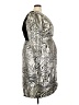 ELOQUII 100% Polyester Animal Print Silver Cocktail Dress Size 24 - photo 4