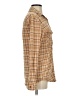 RSQ 100% Cotton Plaid Brown Long Sleeve Button-Down Shirt Size XS - photo 4