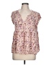 Caslon 100% Viscose Pink Short Sleeve Blouse Size L - photo 1