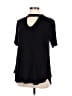Pink Blush Black Short Sleeve Top Size Med Maternity - photo 1