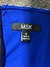 MSK 100% Polyester Chevron-herringbone Blue Casual Dress Size 12 - photo 7