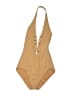 Michael Kors Solid Tan One Piece Swimsuit Size 4 - photo 1