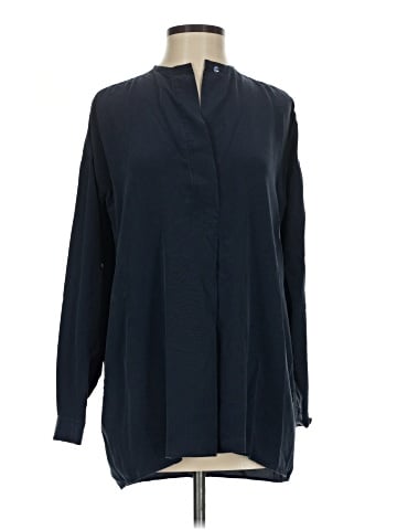 Vince. Long Sleeve Silk Top (view 1)