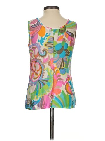 Trina Turk Sleeveless Silk Top (view 2)