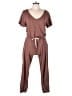 Vuori Solid Brown Jumpsuit Size L - photo 1