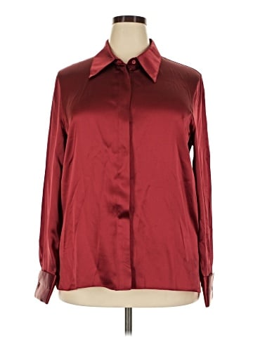 Lafayette 148 New York Long Sleeve Silk Top (view 1)