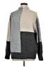 Be Cool Color Block Gray Turtleneck Sweater Size L - photo 1
