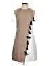 Wai Ming Graphic Tan Casual Dress Size 8 - photo 1