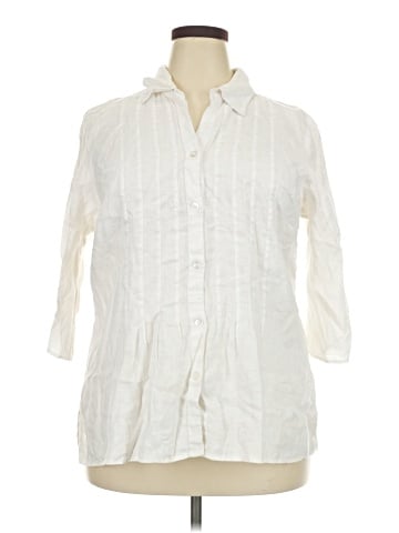 Tweeds 3/4 Sleeve Button-Down Shirt (view 1)