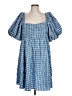 River Island Checkered-gingham Blue Casual Dress Size L - photo 1
