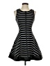 Double Zero Stripes Black Cocktail Dress Size S - photo 1