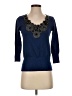 August Silk Blue 3/4 Sleeve Top Size S - photo 1