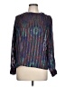 Hasting & Smith 100% Polyester Metallic Silver Long Sleeve Blouse Size 12 Petite - photo 1