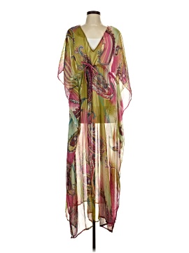club z dress Club Z Collection Women Yellow Pink Striped Vacation Sundress Casual Dress L