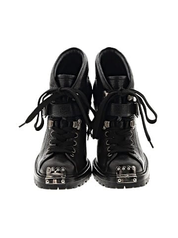 Miu Miu Steel Plated Lace Up Ankle Boots  (view 2)