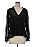 Boston Proper 100% Polyester Solid Black Long Sleeve Blouse Size M - photo 1