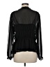 Boston Proper 100% Polyester Solid Black Long Sleeve Blouse Size M - photo 2