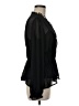 Boston Proper 100% Polyester Solid Black Long Sleeve Blouse Size M - photo 4