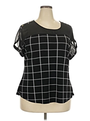 Flower & Feather Short Sleeve Blouse (view 1)