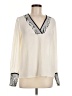Express 100% Polyester Ivory White Long Sleeve Blouse Size M - photo 1