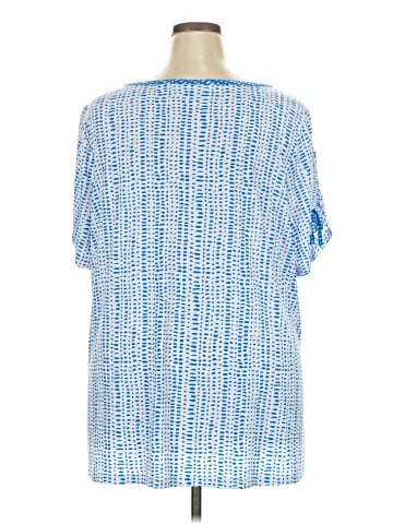 Susan Graver Short Sleeve Blouse (view 2)