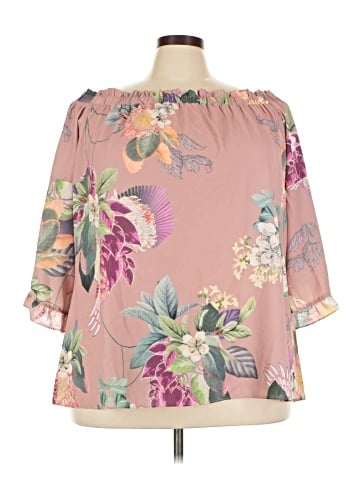 City Chic 3/4 Sleeve Blouse (view 1)