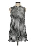 Eileen Fisher Checkered-gingham Black Sleeveless Button-Down Shirt Size XS - photo 1