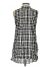 Eileen Fisher Checkered-gingham Black Sleeveless Button-Down Shirt Size XS - photo 2