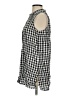 Eileen Fisher Checkered-gingham Black Sleeveless Button-Down Shirt Size XS - photo 5