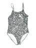 Calvin Klein Animal Print Silver One Piece Swimsuit Size M - photo 1