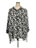 Maggie Barnes Animal Print Silver 3/4 Sleeve Blouse Size 3X - photo 1