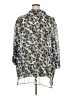 Maggie Barnes Animal Print Silver 3/4 Sleeve Blouse Size 3X - photo 2