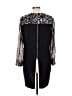 Black Label by Chico's 100% Polyester Animal Print Black Long Sleeve Blouse Size Med (1) - photo 2