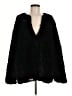 Aqua 100% Polyester Black Faux Fur Jacket Size M - photo 1