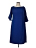 H&M Solid Blue Casual Dress Size L - photo 1