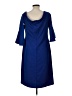 H&M Solid Blue Casual Dress Size L - photo 2
