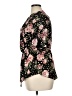 J for Justify 100% Polyester Floral Black Short Sleeve Blouse Size 1X - photo 5