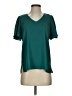 Ann Taylor 100% Polyester Green Teal Short Sleeve Blouse Size XS - photo 1