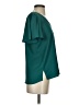 Ann Taylor 100% Polyester Green Teal Short Sleeve Blouse Size XS - photo 4