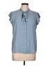Calvin Klein 100% Polyester Blue Sleeveless Blouse Size L (petite) - photo 1