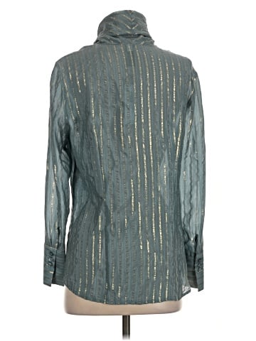 Black Label by Chico's Long Sleeve Silk Top (view 2)
