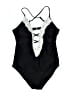 Unbranded Solid Black One Piece Swimsuit Size XL - photo 1