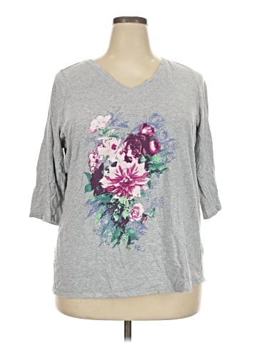 Woman Within 3/4 Sleeve T-Shirt (view 1)