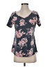 Tickled Teal Gray Short Sleeve Top Size S - photo 1