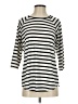 Tickled Teal Stripes Ivory 3/4 Sleeve Top Size S - photo 1
